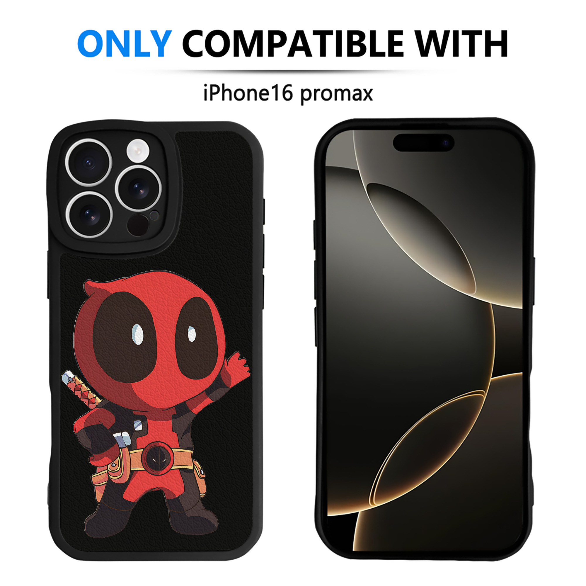 （画像用） Deadpool デッドプール 【iPhone 16シリーズ対応】シリコンスマホケース（レザー調） 材質：シリコン